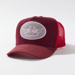 NWT Maroon Boys Lie Corduroy Trucker Hat